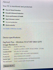 ELO Cash Register PayPoint Plus POS System i5-8500T / 15.6″ Windows 10 8Gb Ram