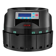 VEVOR Coin Counter Machine 5 Denominations USD Coin Sorter 225 Coins/Min LCD