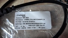 NCR 1639-K231 6-pin Coiled Scanner Serial Cable for Symbol Cyclone RJ50 10-pin