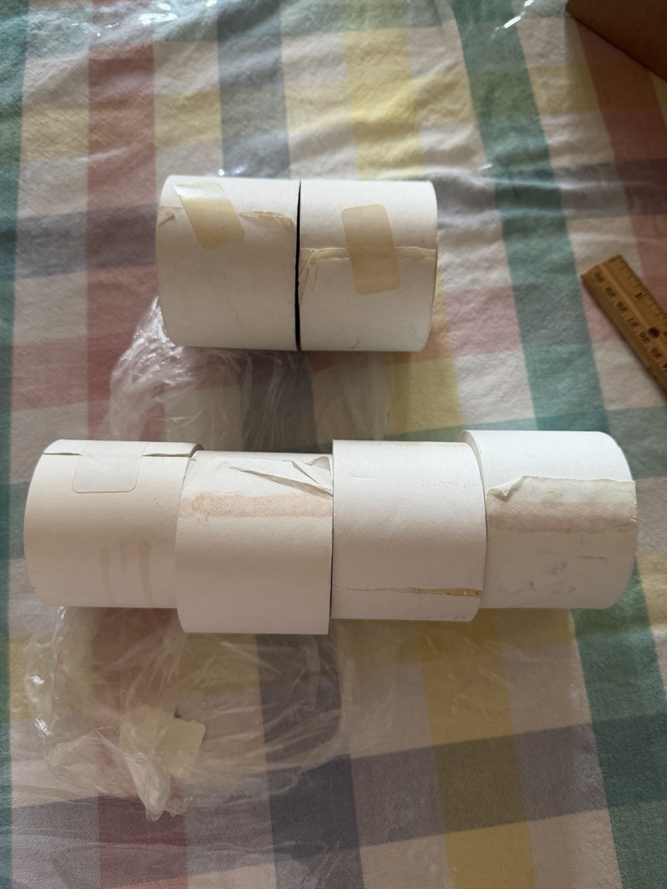 6 Rolls Adding Machine/Cash Register Tape. 2 Rolls Are Double Layer (carbon?)