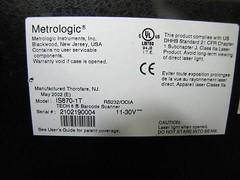 METROLOGIC TECH 8 BARCODE SCANNER RS232/OCIA IS870-1T