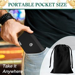 Pocket Size Acrylic Cash Box for Gambler, Winners Bank with 2 Keys Storage Ba…