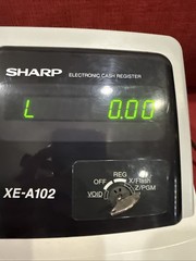 Sharp XE-A102 Cash Register Powers On Keys Included Drawer Doesn’t Open