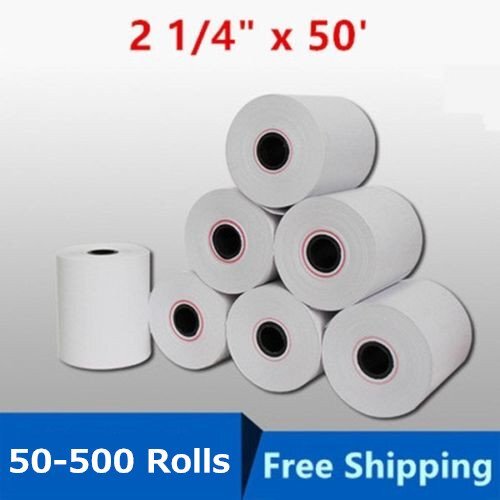 50-500 Rolls Case 2 1/4″ x 50′ Cash Register POS Receipt Thermal Paper BPA Free