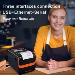 POS Printer, 80mm Direct Thermal Receipt Printers with Auto Cutter, USB Seria…