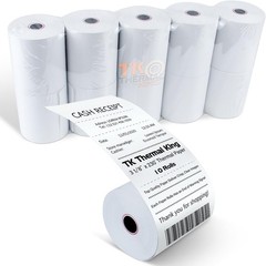 Thermal Receipt Paper 3 1/8 Inch x 230 Feet 10 Rolls Biodegradable Glossy Finish