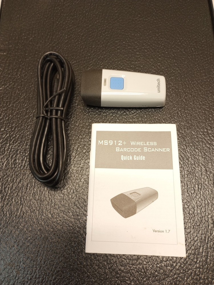 UniTech MS912+ Handheld Wireless Barcode Scanner Tested Working