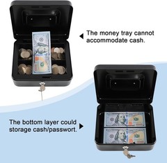 Multi-Purpose Cash Box with Compartment Trays – Ideal for Small Business Needs