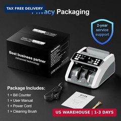 Money Counter Machine with Value Count for USD and EUR, UV MG IR Counterfeit Det