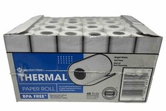 Pack Of 48 Thermal Receipt Paper Rolls, 2 1/4″ X 50′, 2.25”x 60” Member’s Mark