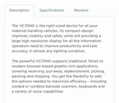 Zebra VC70N0 Ultra Rugged Vehicle Mobile Computer VC70N0-MA0U702G7WR (X7)