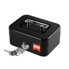Mini Portable Cash Box with Lock Money Slot Cute Metal Coin Safe Box 4.5×3.4×2.4