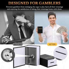 Gambling Metal Box Portable Winners Bank Casino Cash Box with Keys Good Luck Cas