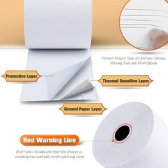 50Rolls 2 1/4 x 165′ Thermal Receipt Cash Register Credit Card Paper BPA Free