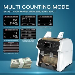 NUCOUN VS-75 Bill Counter Machine Mixed Denomination,Money Counter Machine wi…
