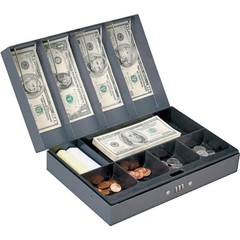 ProSource TS811 Cash Box, 11-3/8 L x 7-5/8 W x 3-1/4 H in Exterior, Steel, Combi