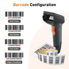 2D Wireless Barcode Scanner, Automatic Bar Code Reader with 1.8 Inch Display …