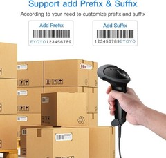 Lightweight Wired Barcode Scanner with High Compatibility for All Major Software