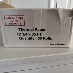 THERMAL KING Thermal Paper Rolls, 2 1/4″ x 85ft 49 Rolls POS Cash Register