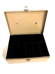 Vtg. Rockaway Metal Products Corp Cash Metal Lock Box, Inwood New York no key