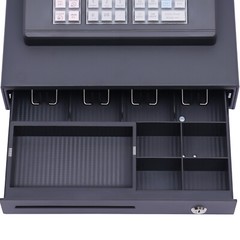USB port Black Thermal Printing Electronic Cash Register with Cash Drawer RS232