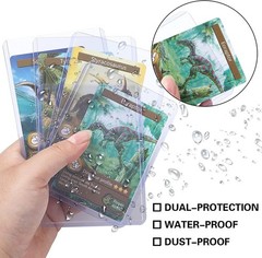200 Pack 3″x4″ Top loaders for Cards – 35pt Premium Hard Plastic Card Protect…