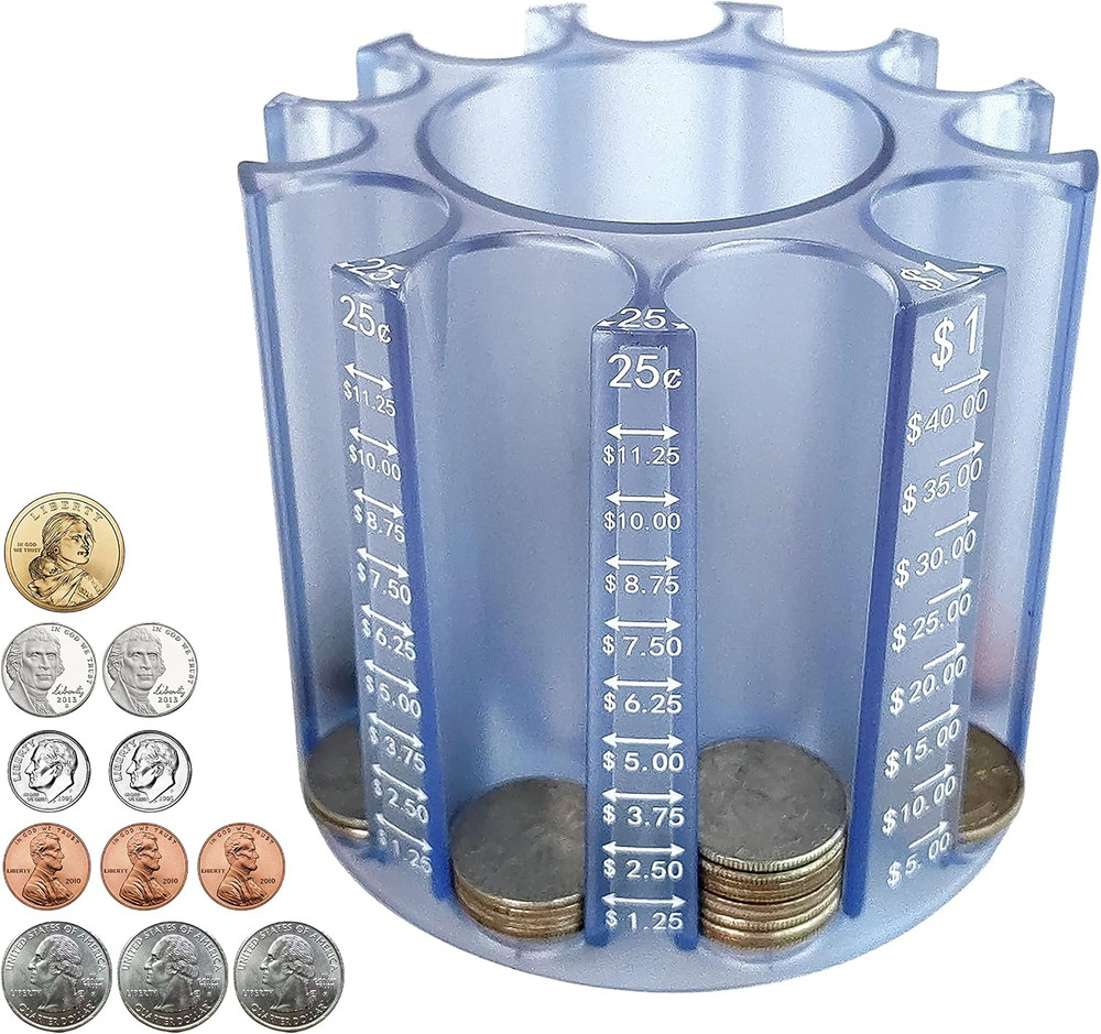 Coin Counter Change Sorter｜Pen & Pencil Holder as Desk Organizer｜Piggy