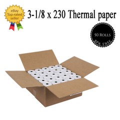 3-1/8″ x 230′ THERMAL POS RECEIPT PRINTER ROLL PAPER BPA FREE USA 100 ROLLS