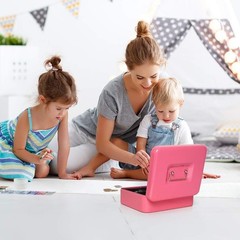 Durable Pink Money Saving Box with Key Lock and Removable Tray – 9.84” x 7.87”