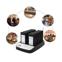 Restaurant Pager System, 16 Wireless Pagers for Restaurants, Set with Vibrati…