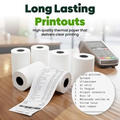 Thermal Paper Receipt Rolls – BPA-Free Receipt Paper for Credit Card Machines…