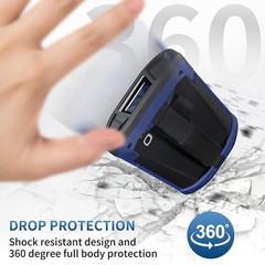 Upgraded Protective Cover Case w/Strap for Zebra TC51 TC52 TC56 TC57 TC510K Blue