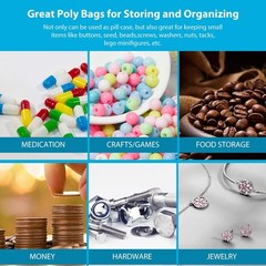 100pcs 3 x 7 Inch (8X18cm) Clear 2.4 Mil Resealable Zipper Shipping Bags Poly…