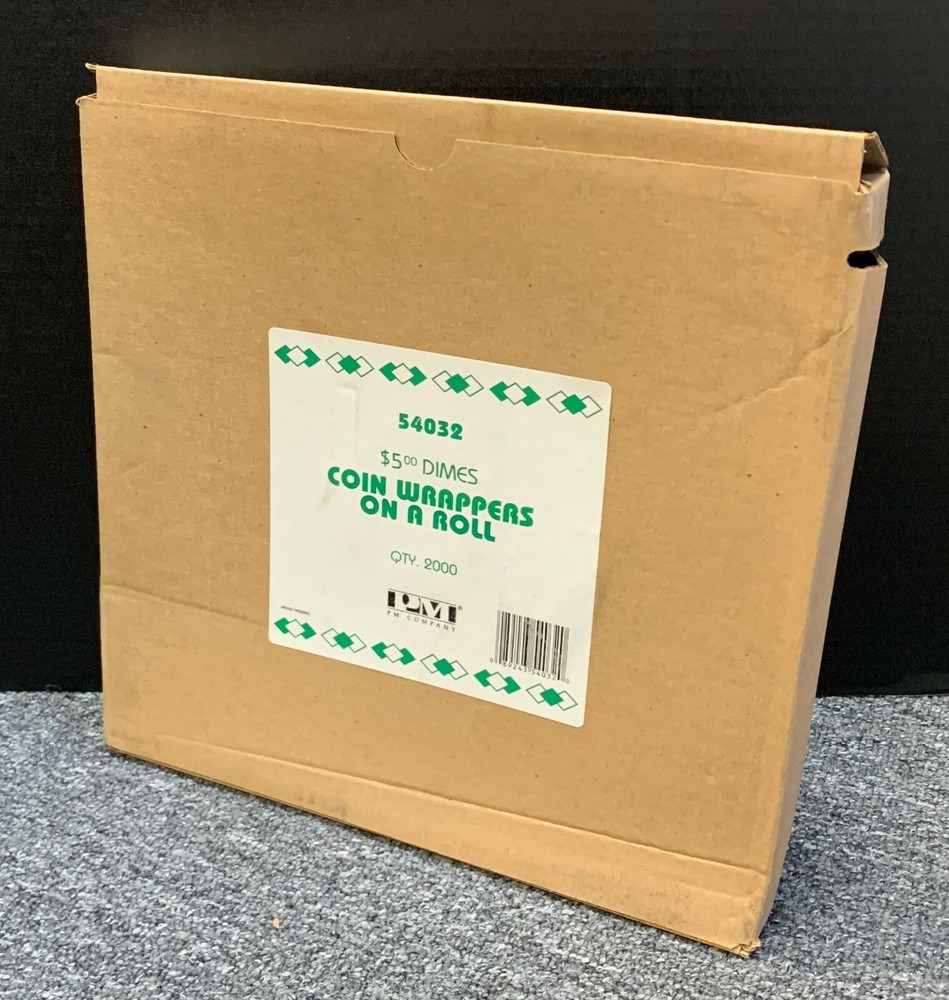 DIMES Coin Wrappers on a Roll (2000 Count) Flat Perforated – PM Company 54032