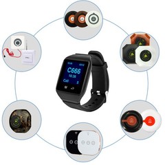 Wireless Call System for Restaurant 2 Wrist Watch Receivers 15 Call Buttons