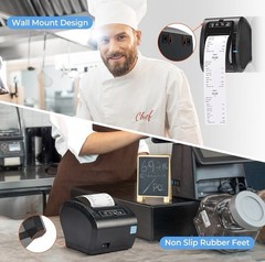 MUNBYN Bluetooth Thermal Receipt Printer P047, 80mm POS Printer, Thermal Printer