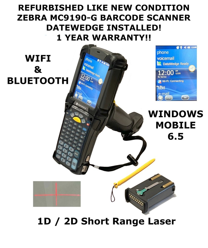 🔥 Symbol MC9190-G30SWEQA6WR 1D/2D Laser – Windows Mobile 6.5 – 1 YEAR WARRANTY