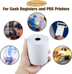 Thermal Receipt Paper 3 1/8 Inch x 230 Feet 10 Rolls Biodegradable Glossy Finish