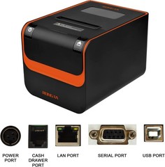 POS Printer, 80mm Direct Thermal Receipt Printers with Auto Cutter, USB Seria…