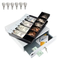 13inch White Heavy Duty POS Interface Cash Drawer with 4Bill/5Coin