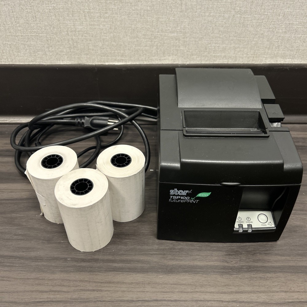 Star TSP100 ECO Future Print Receipt Thermal Printer TSP100II & Power Cable