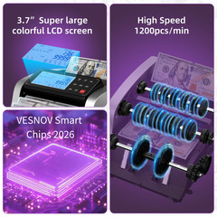 Money Counter Machine Bill Counter with UV MG IR DD Counterfeit Detection