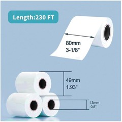 Clear 32 Rolls Thermal Receipt Paper 3-1/8 x 230ft