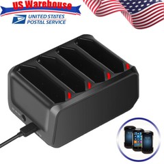 4-Port TC70 Battery Charger for Zebra TC70 TC72 TC75 TC77 SAC-TC7X-4BTYPP-01 USA