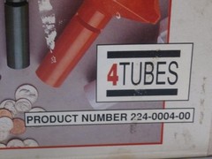MMF Industries Major MetalFab Co. Four Coin Counting Tubes with Box #224-0004-00
