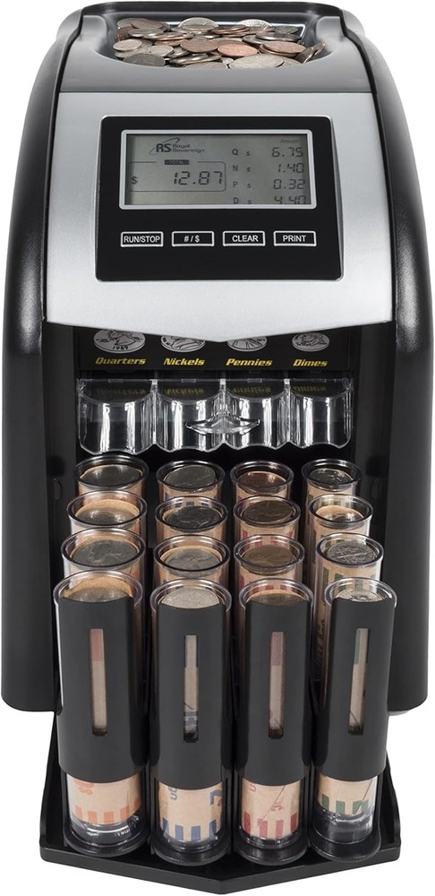 4 Row Automatic Coin Sorter & Counter – Hands-Free Operation