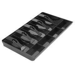 Cash Money Tray Replacement 5 Bill/ 4 Coin Drawer Register free size, black