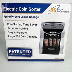 Royal Sovereign USD Coin Sorter, Patented Anti-Jam Technology with Coin Wrappers