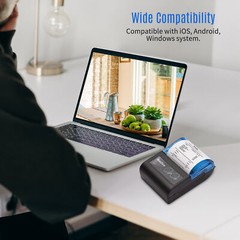 Bisofice MIni 58mm Portable Thermal Receipt Printer Wireless BT POS Printer J1O8