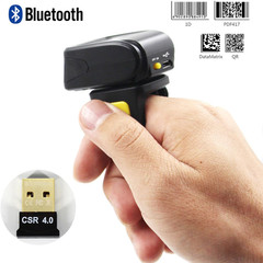 Bluetooth Ring 1D 2D QR Barcode Scanner,Wearable Wireless Finger Mini Bar Code